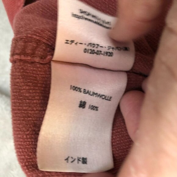 Eddie Bauer Men's Corduroy Shirt Large Long Sleeve Button Down Casual Red - Picture 6 of 9